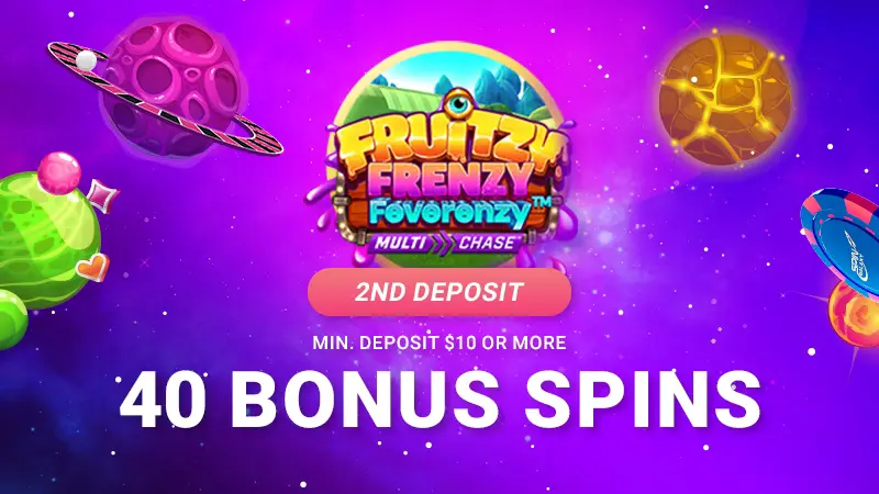Second deposit: 40 bonus spins